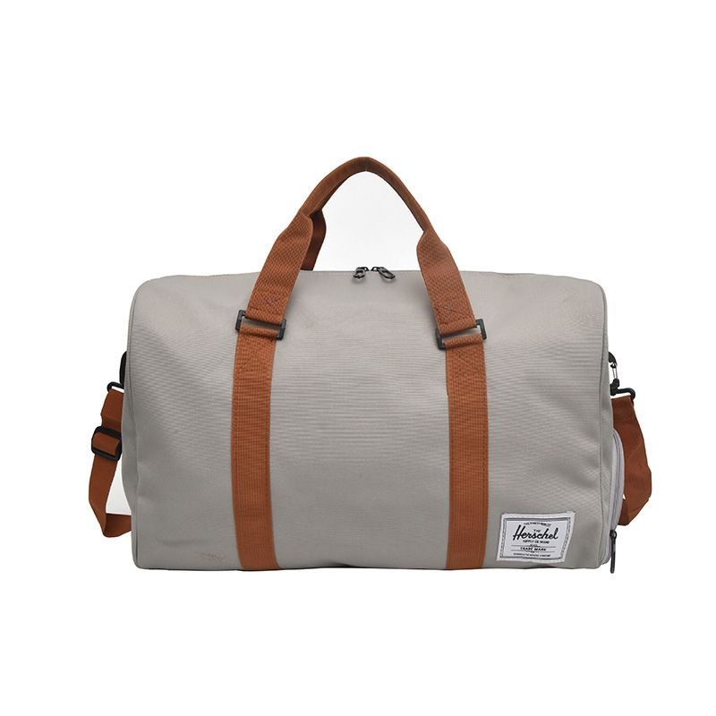 Women Casual Color Blocking Canvas Large Capacity Square Shoulder Handle Bag