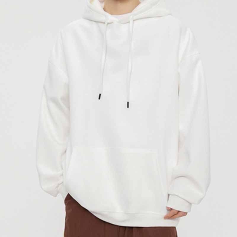 Men Fashion Casual Basic Solid Color Long Sleeve Hoodies