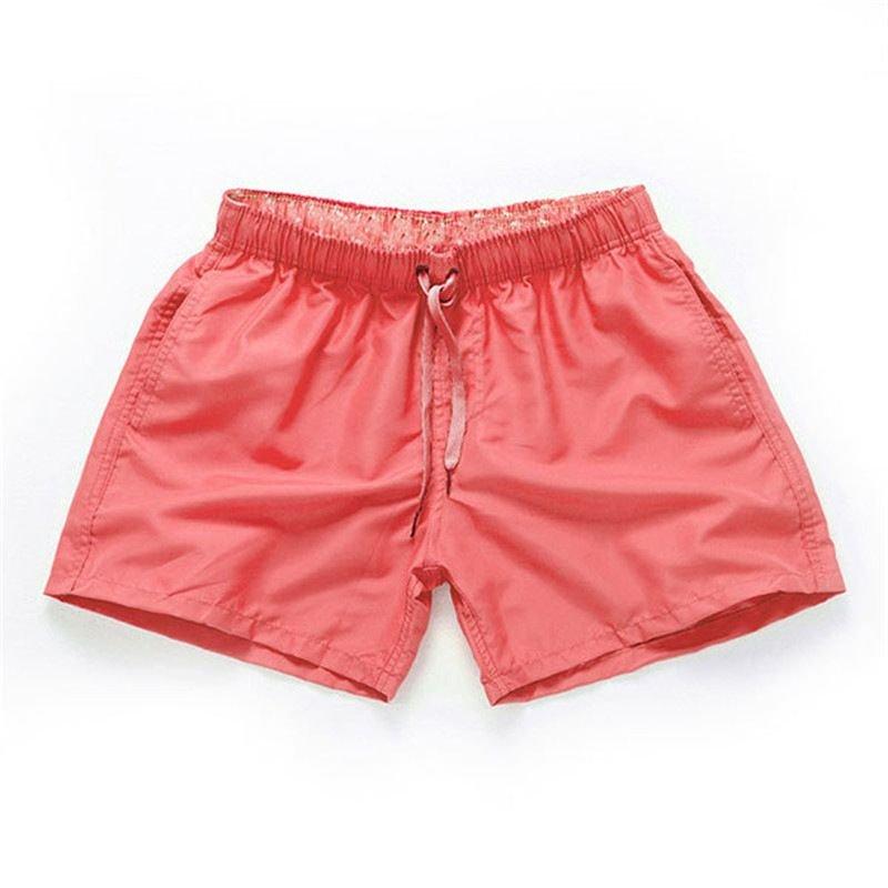 Men Fashion Candy Color Summer Beach Sports Swimwear Shorts