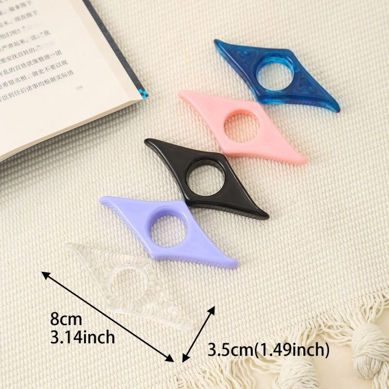 Sheintemu Thumb Book Support Acrylic Press Bookmark Press Book Reading Aid