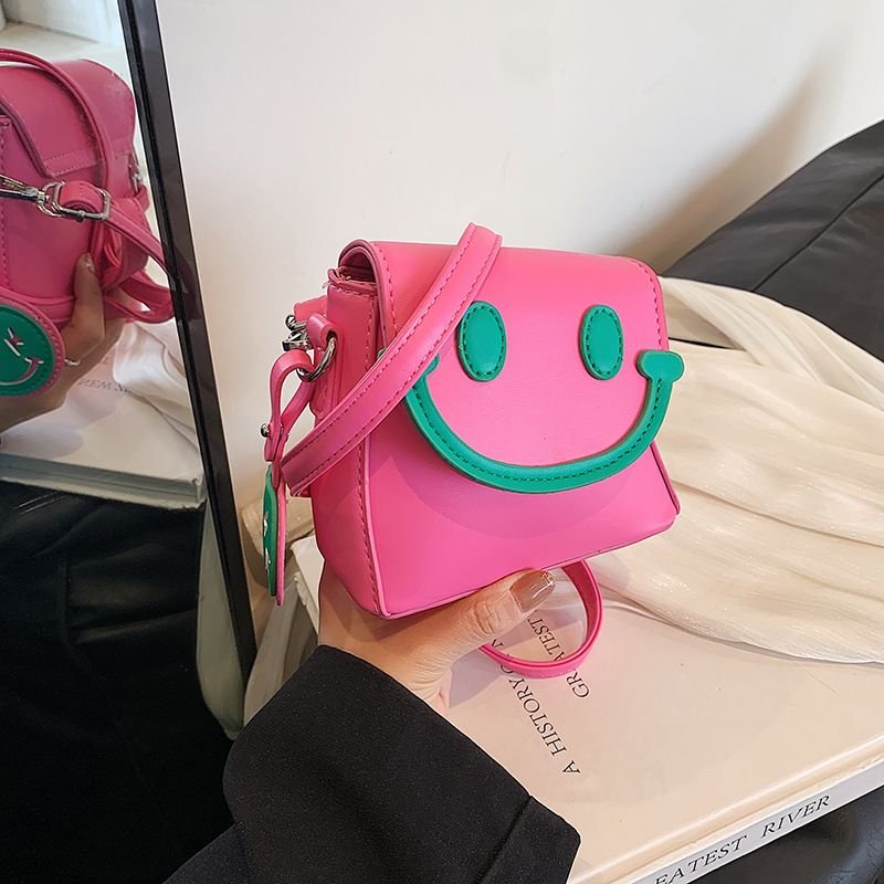 Kids Girls Fashion Casual Smiley Crossbody Bag