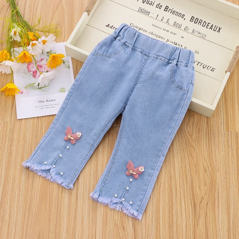 Toddlers Newborn Baby Girls Casual Denim Jeans Pants