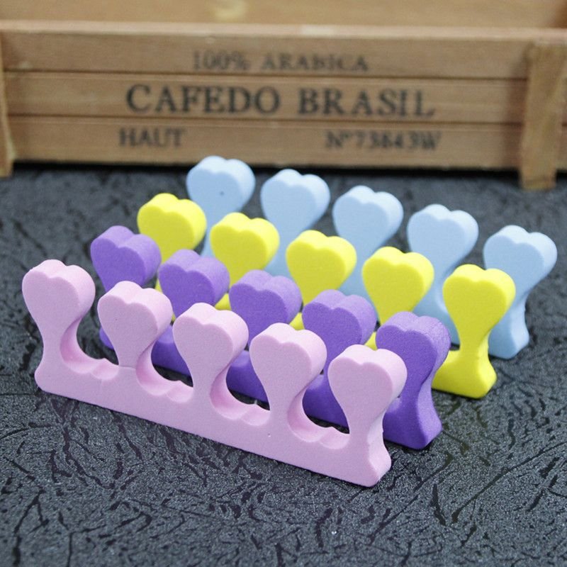 Toe Finger Sponge Separator Peach Heart Finger Separator Nail Art Shop Nail Polish Fixed Disposable Toe Divider 100pcs/Set