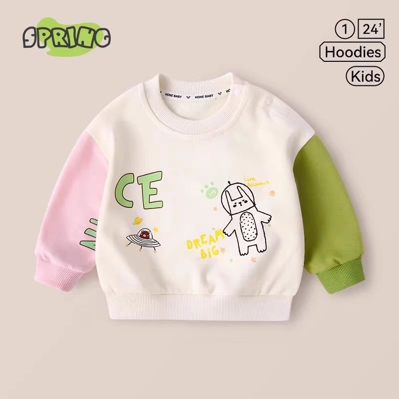 Kids Toddler Boys Girls Spring Autumn Casual Cute Cartoon Print Long Sleeve Sweatshirts