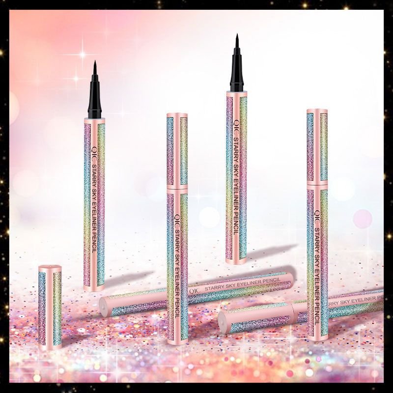 Qic Star Glitter Eyeliner Waterproof Oil-Proof Sweat-Proof Eyeliner Beauty Makeup