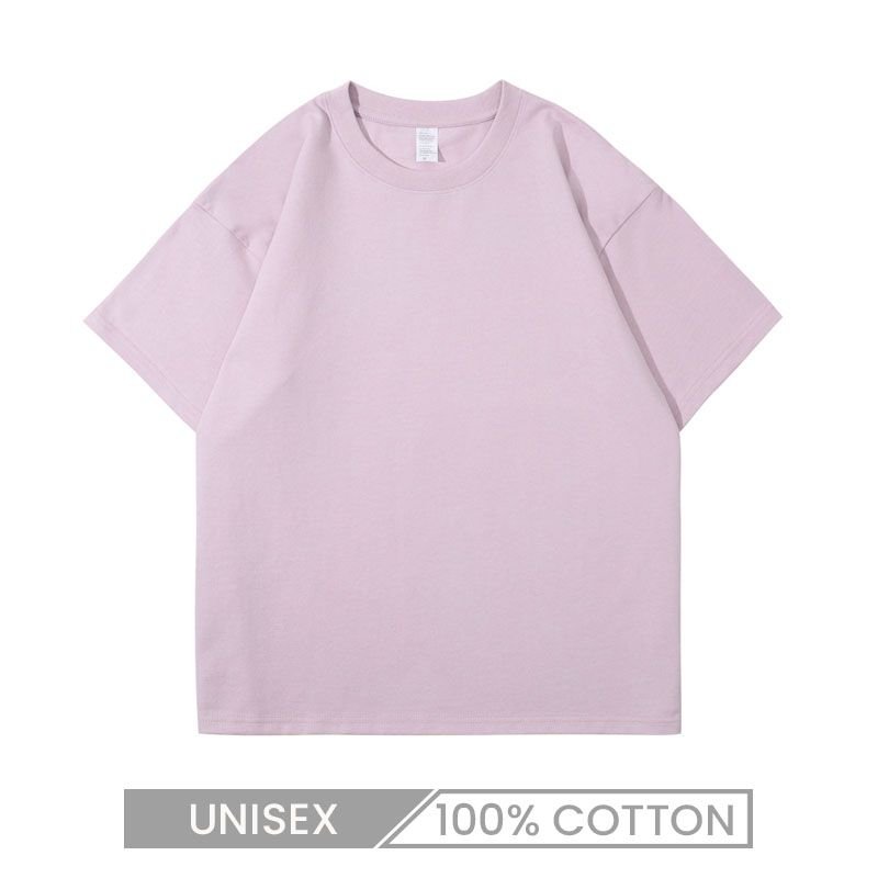 280gsm Men Women Unisex 100% Cotton Short Sleeve Oversize Crew Neck T-Shirt