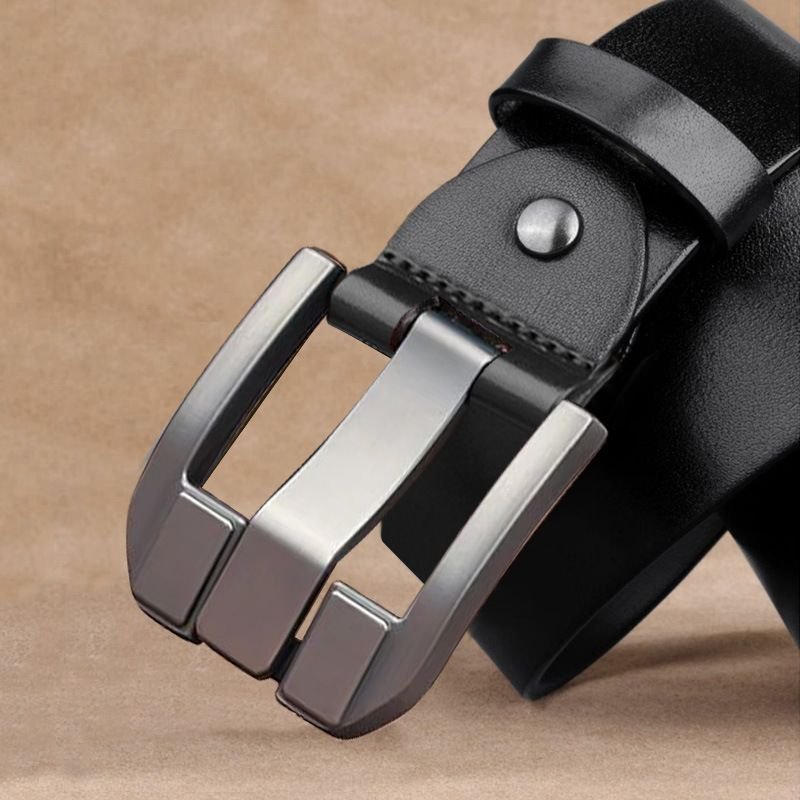 Men Fashion Casual Business Square Pin Buckle PU Belt