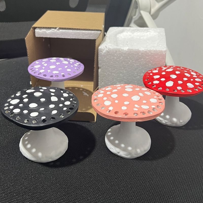 Women Fashion Creative Multicolor Mushroom Earrings Storage Display Stand