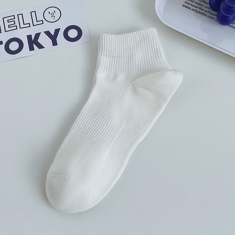 Solid Color Men Cotton Summer Thin Short Ankle Classic Socks Custom