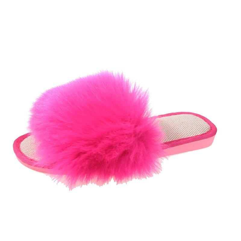 Women Fashion Plush Flat Slippers