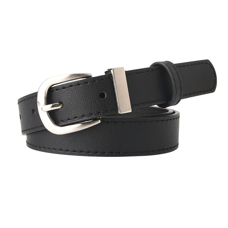 Women Fashion Simple Solid Color PU Belt