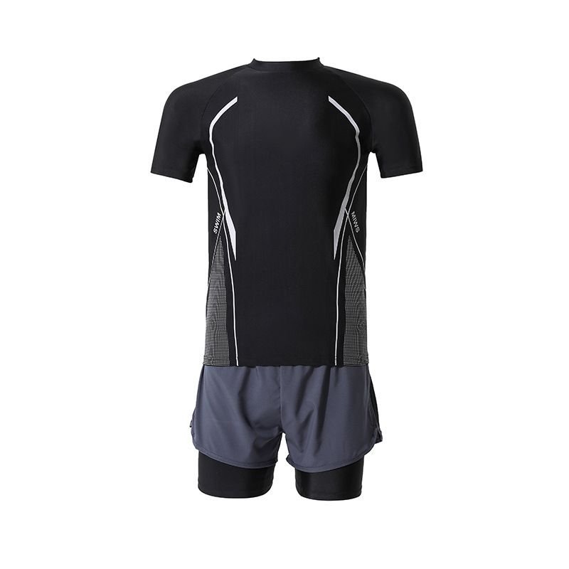 Men Summer Quick-Drying Sports Fitness Running Swimming Clothes Suit