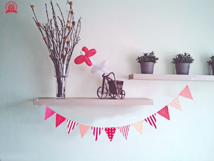 Birthday Party Paper Pennant Wave Point Colorful Flag Diy Banner