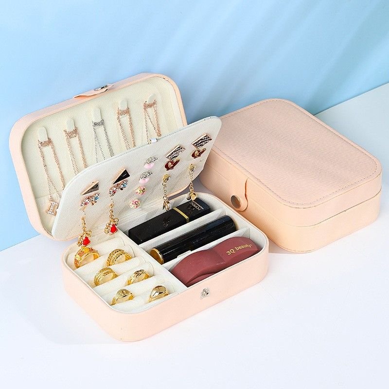 Jewelry Box High-End Packaging Box Wedding Earrings Necklace Ring Jewelry Storage Box Pu Leather Jewelry Box