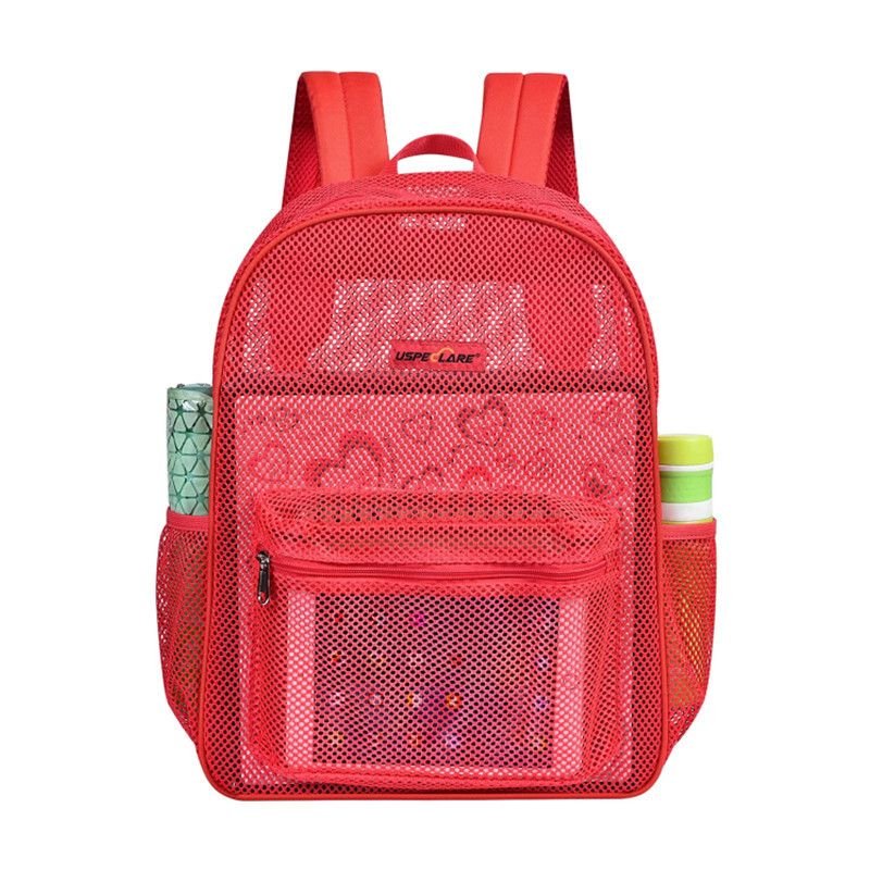 Simple And Fashion Perspective Mesh Large Capacity Backpack