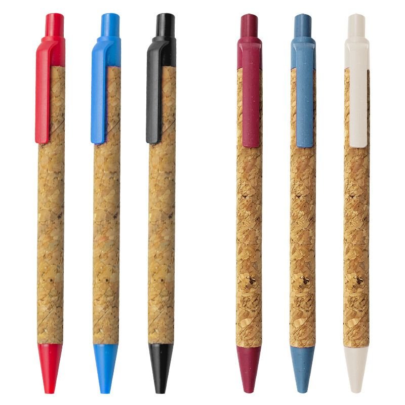 Simple Cork Environmental Protection Wheat Straw Material Ballpoint Pen