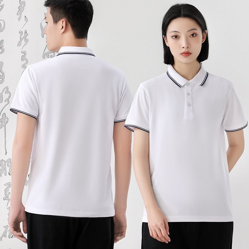 Unisex Women Men Logo Custom Short Sleeve Advertising Button Polo Shirt