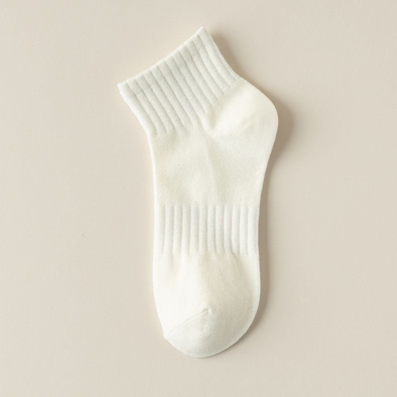 Women Basic Pure Cotton Solid Color Ankle Socks Custom