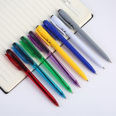 Simple Office Stationery Bullet Push Ballpoint Pen