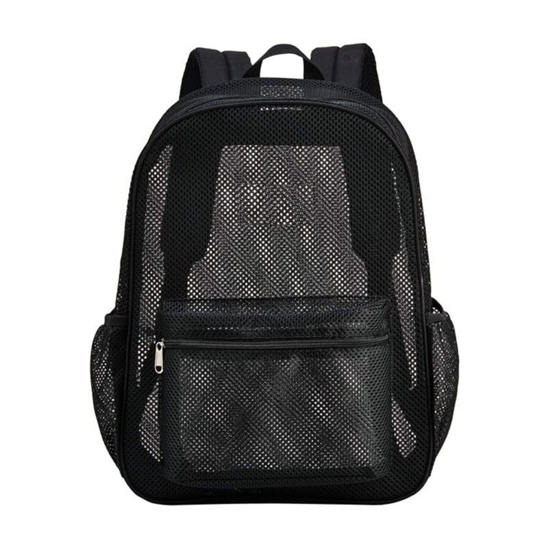 Simple And Fashion Perspective Mesh Large Capacity Backpack