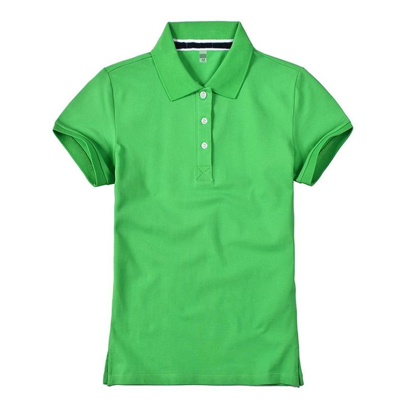 casual Cotton Women Spring Summer Printed custom Basic polo shirt