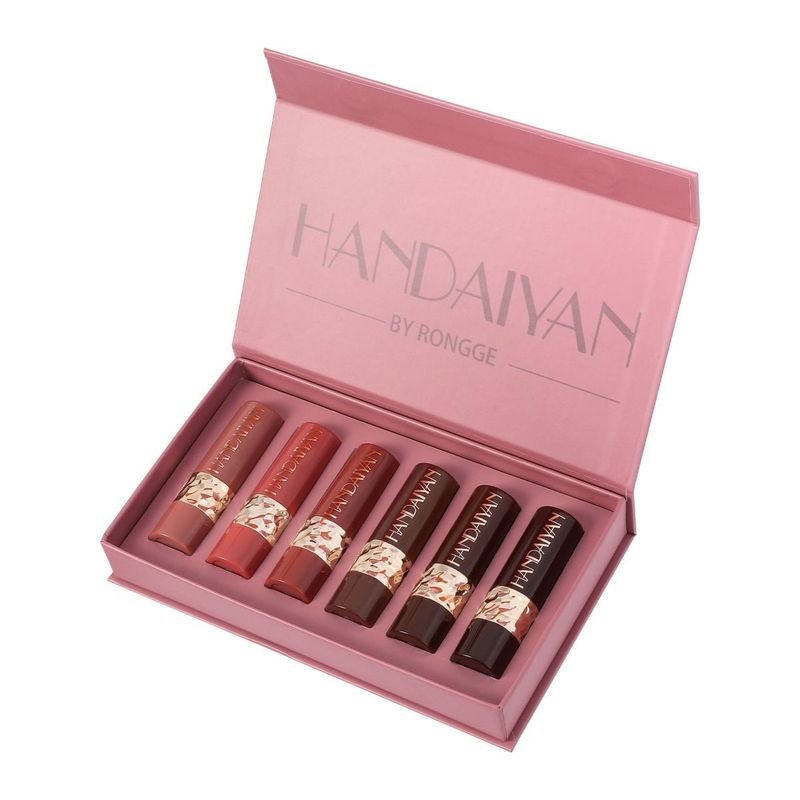 Handaiyan Women Simple Natural Easy To Color Six Matte Lipstick Set