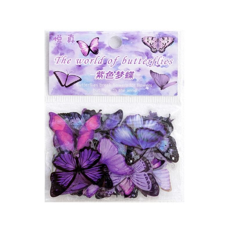 Cartoon Cute Butterfly Waterproof Pet Stickers 40-Bag