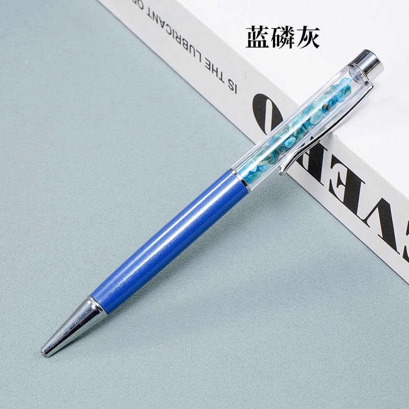 Simple Neutral Natural Crystal Gravel Ballpoint Pen