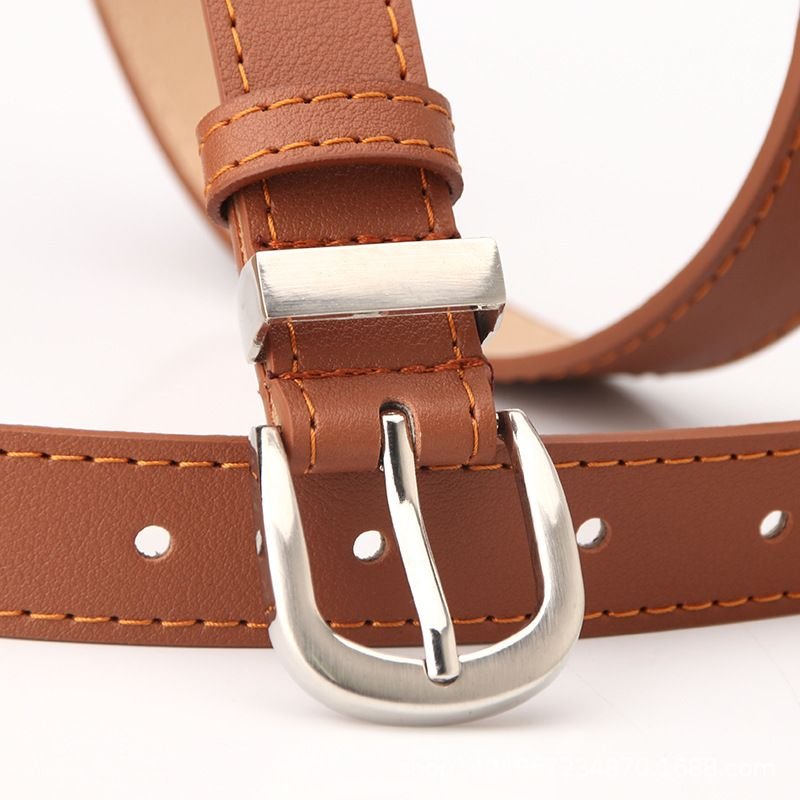 Women Fashion Simple Solid Color PU Belt