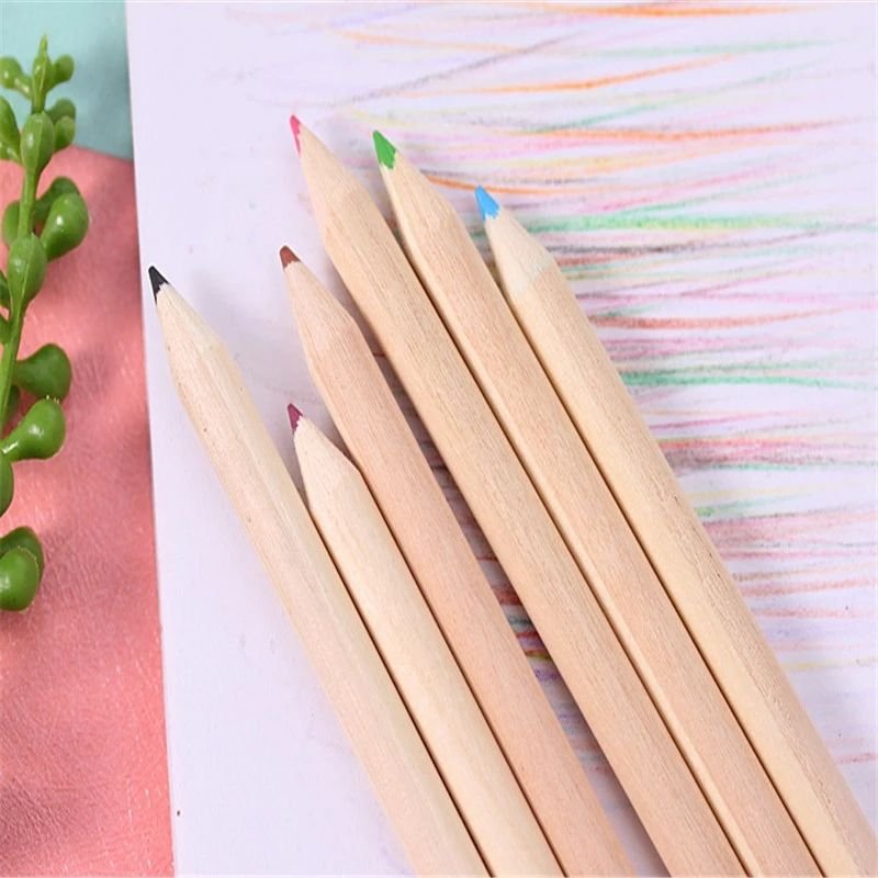 12pcs Colored 2B Pencil Set With Sharpener Cap