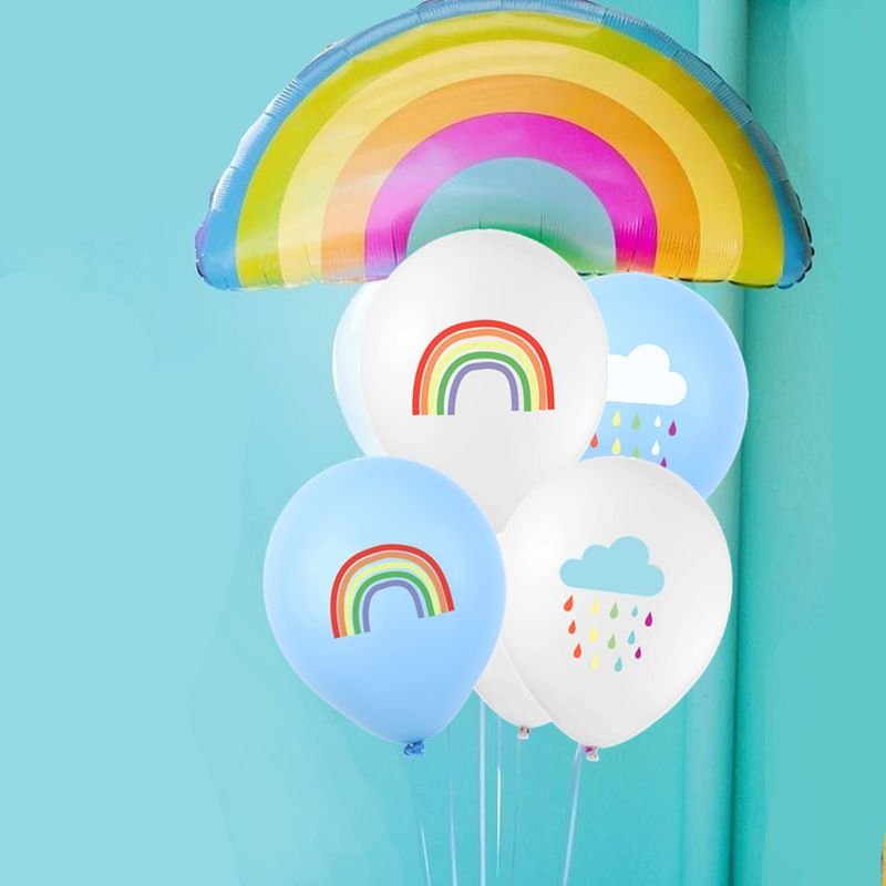 Children Birthday Party Decoration Rainbow Colorful Balloon Raindrop Balloon Set