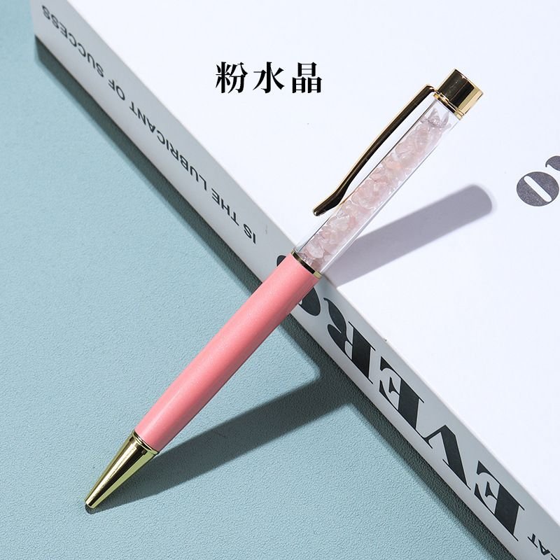 Simple Neutral Natural Crystal Gravel Ballpoint Pen