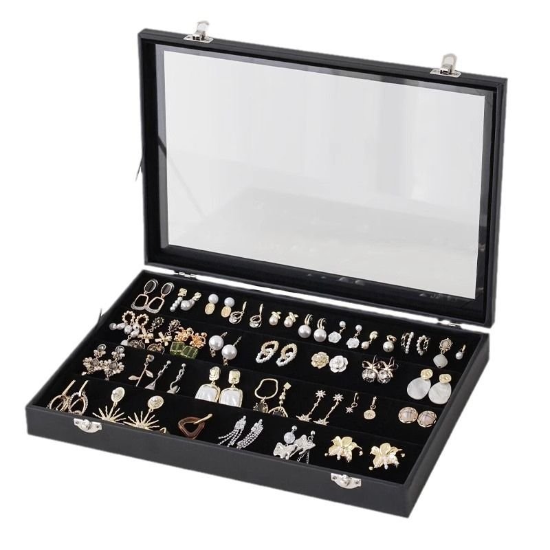 Fashion Divider Jewelry With Lid Display Tray