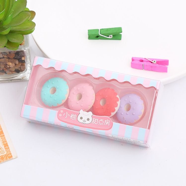 Creative Cartoon Gift Box Leather Eraser