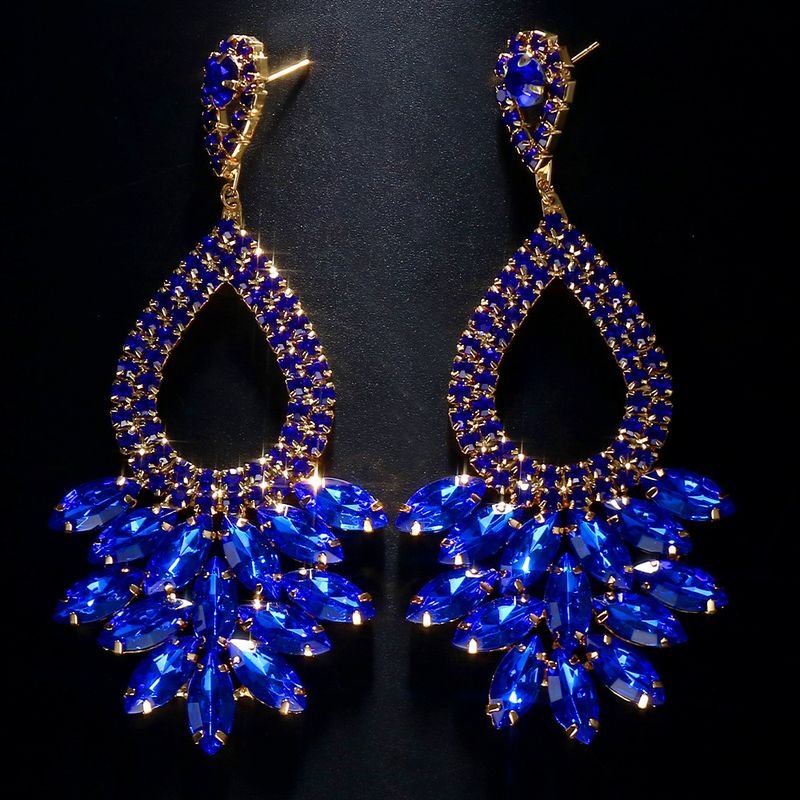 Exaggerated Fashion Solid Color Rhinestone Earrings