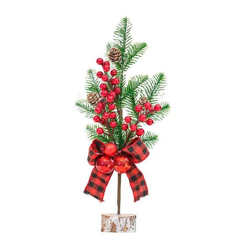 Christmas Decoration Red Cones Pine Needles Simulation Christmas Tree Ornaments