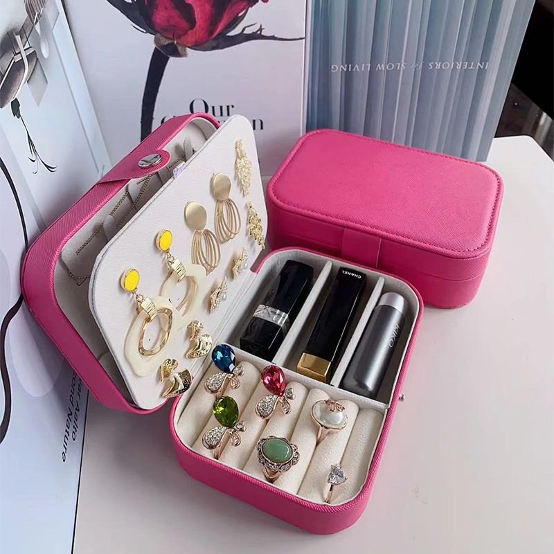 Jewelry Box High-End Packaging Box Wedding Earrings Necklace Ring Jewelry Storage Box Pu Leather Jewelry Box