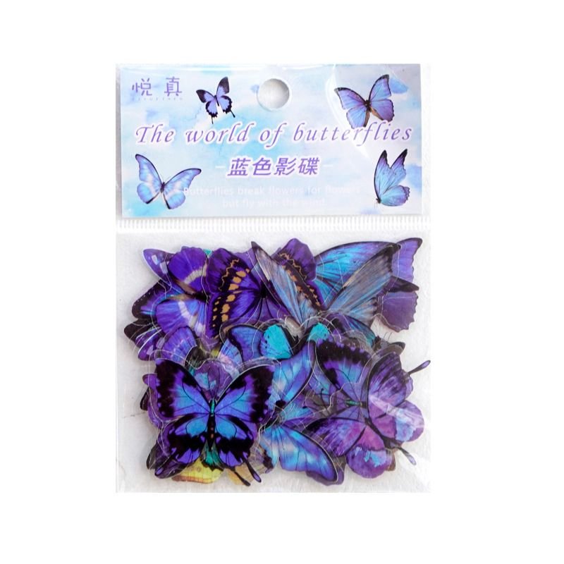 Cartoon Cute Butterfly Waterproof Pet Stickers 40-Bag