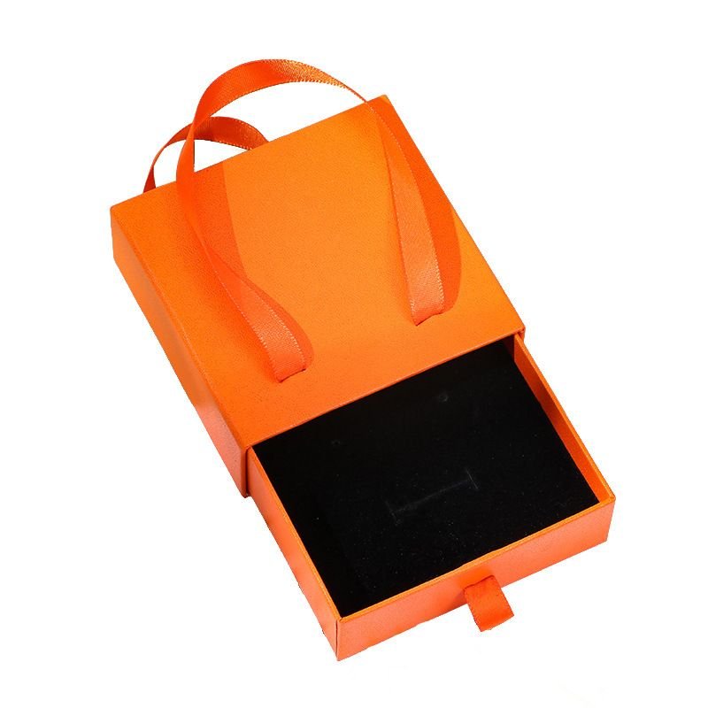 Simple Solid Color Portable Drawer Jewelry Packaging Box