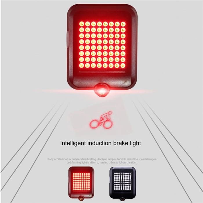 Bicycle Intelligent Turn Taillight USB Charging Signal Brake Light