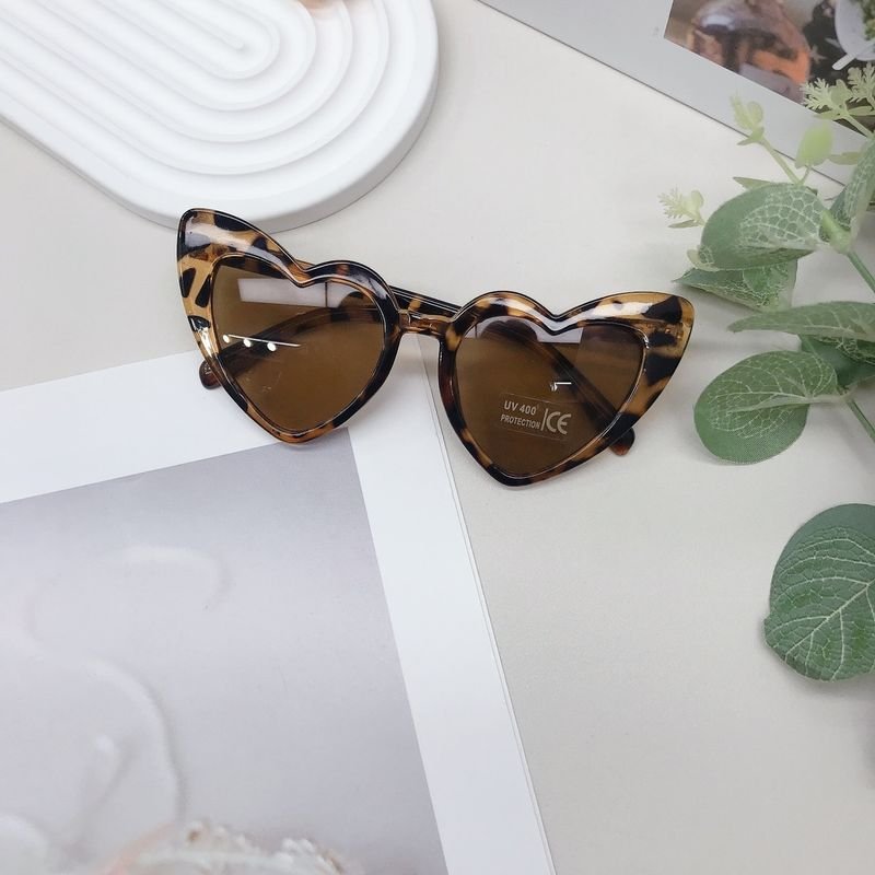 Kids Girls Fashion Casual Cute Heart Frame Solid Color Sunglasses