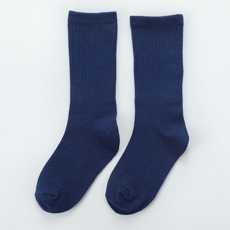 Kids Medium Tube Solid Color Thick Pile Socks