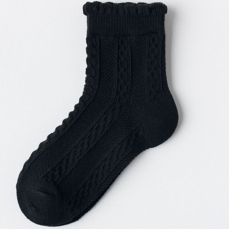 Kids Boys Girls Basic Casual Cute Solid Color Socks