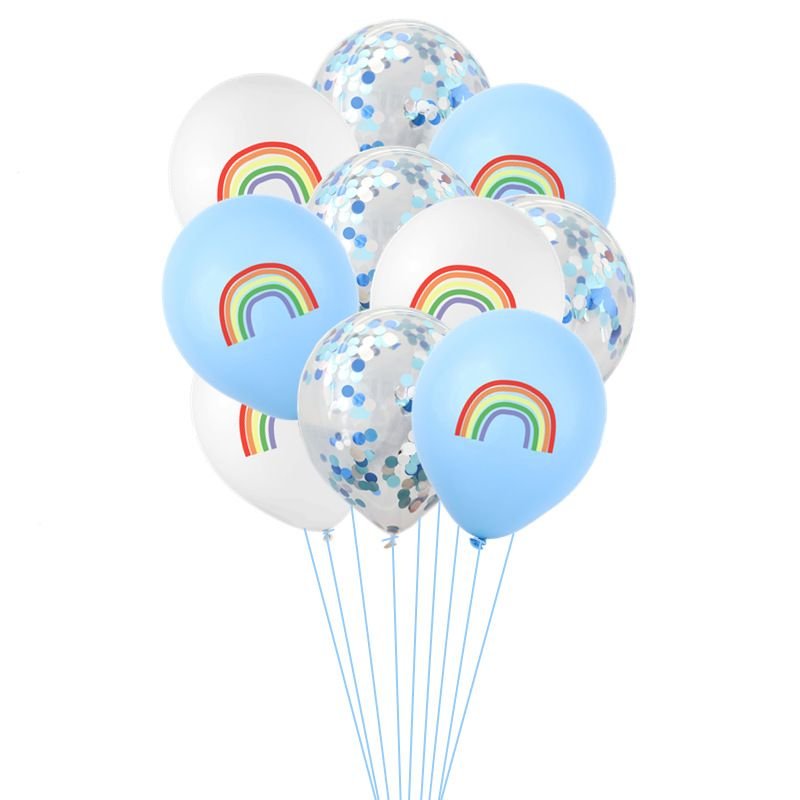 Children Birthday Party Decoration Rainbow Colorful Balloon Raindrop Balloon Set