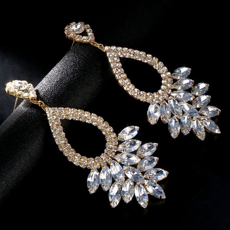 Exaggerated Fashion Solid Color Rhinestone Earrings