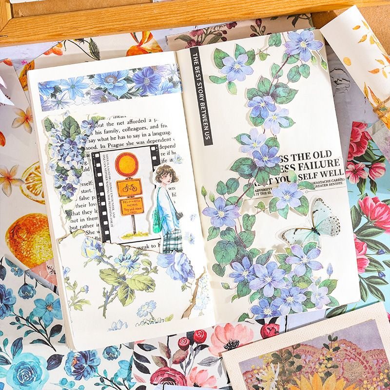 Creative Retro Flower Hand Account Material Book