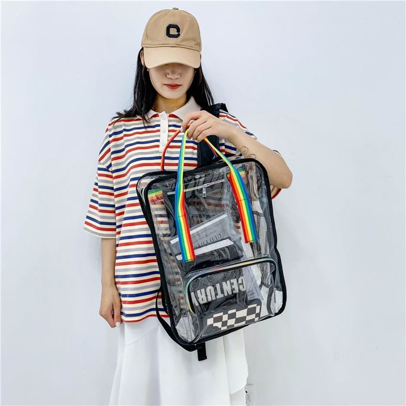 Fashion Large Capacity Pvc Clear Backpack