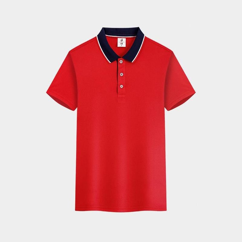 Unisex Color Matching Lapel Advertising Logo Custom Polo Shirt