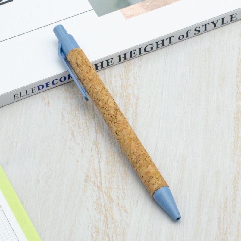 Simple Cork Environmental Protection Wheat Straw Material Ballpoint Pen