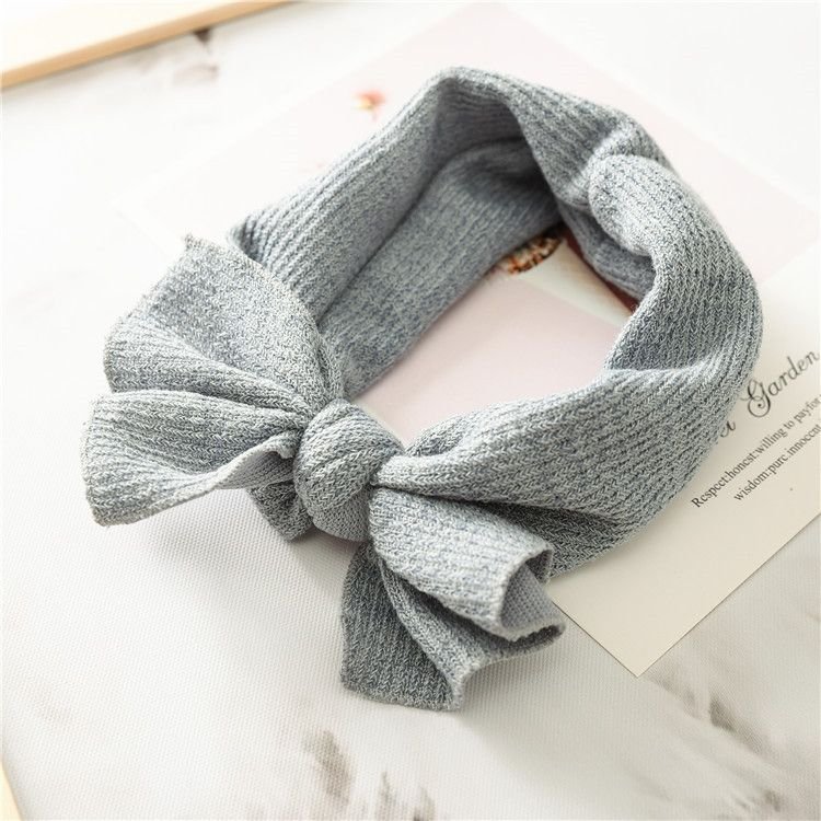 Kids Simple Solid Color Bowknot Elastic Headband